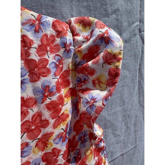 KIRUNDO Women's Summer Dress‎ FLORAL Ruffle Sleeve Round Neck Mini Dress - Picture 10 of 13